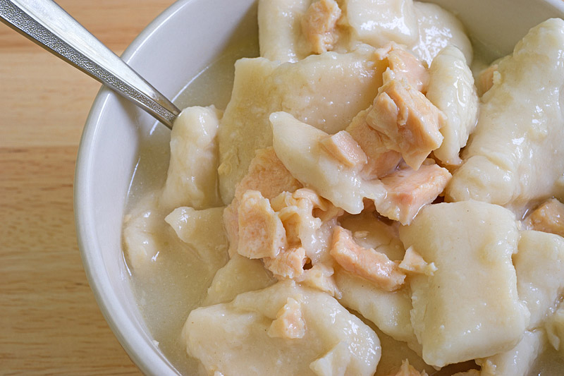 Monday’s lunch special is Chicken and Dumplings!